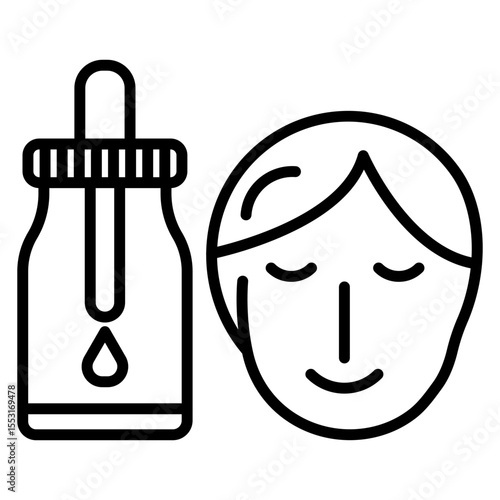 Anti-Aging Serum Vector Icon