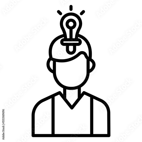 Insightful Thinker Vector Icon