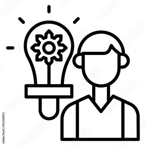 Disruptive Thinker Vector Icon