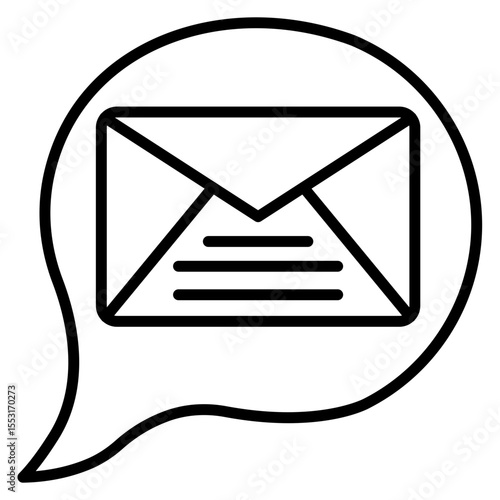Direct Message Vector Icon