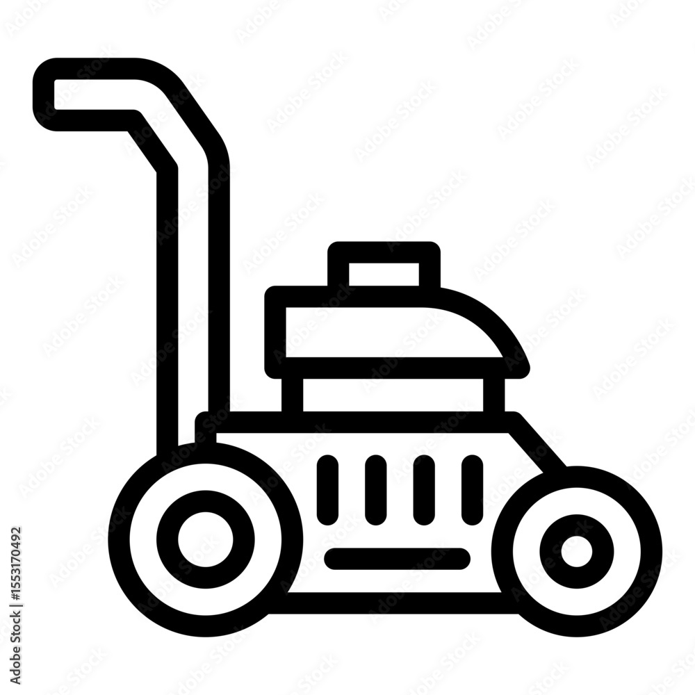 Naklejka premium lawn mower icon