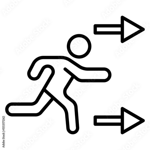 Evacuation Vector Icon