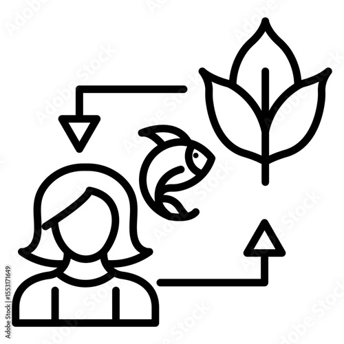 Symbiosis Vector Icon