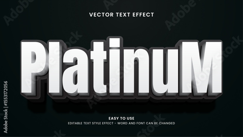 platinum editable text effect
