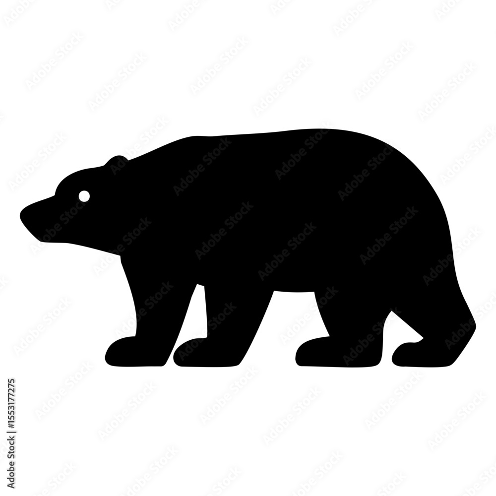 Fototapeta premium Bear Solid Icon