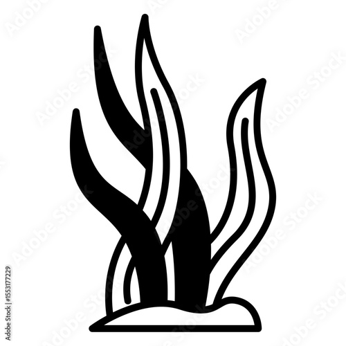 Seaweed Vector Illustration on White Background