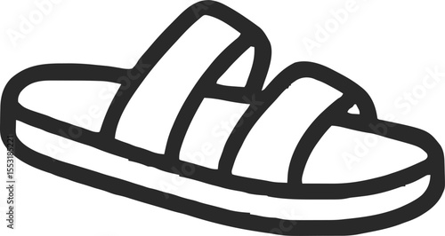 sandals  icon illustration outline stroke minimalist black line