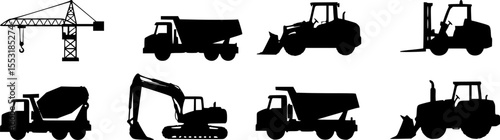 set of Lifting machine icons set. Vector. Illustration
