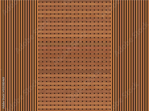 Brown slat pattern is a simple and smooth design, creating a warm and modern feeling. Modern, dimensional, natural warmth. Applications Interior decoration Wooden walls, shelves Furniture Wallpaper