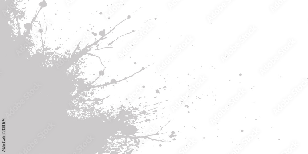Naklejka premium Black and white grunge background with paint splashes, ink splatters, and abstract textures