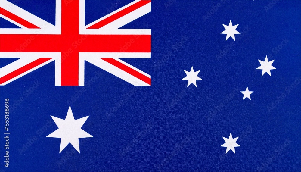 australia flag in the wind