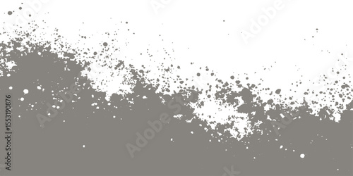 Black and white ink and paint splashes create a grunge art texture, perfect for a dark liquid drop design illustration or wallpaper background