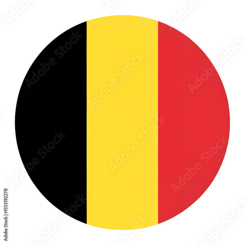 Free Download Belgium flag button round isolated on transparent background. vector illustration - GFXLoad