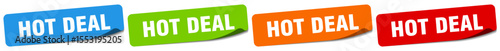 hot deal sticker. hot deal sticker set on white background