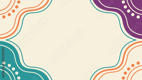 Elegant abstract decorative background with flowing lines and pastel color elements perfect for design