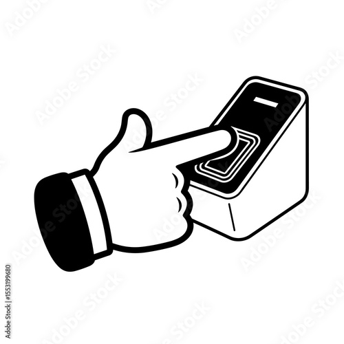 Fingerprint scanner illustration