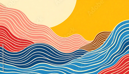 Minimalist Zine Cover with Organic Lines and Modern Abstract Waves