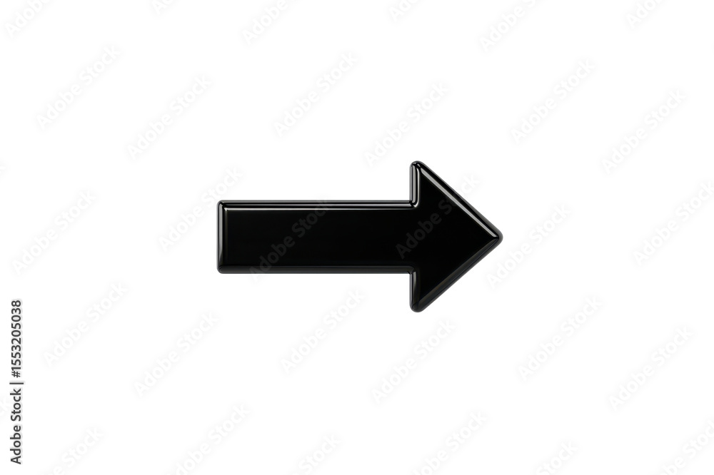 Glossy Black Arrow Pointing Right On A Transparent Background Suitable To Isolate Transparent Background Glossy Black Arrow Pointing Right On A Transparent Background Suitable To Isolate Transparent Background
