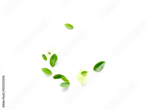 Recycling Leaves Icon on Light Background – Eco-Friendly Concept of Sustainable Production, Eco Plastic, and Green Fuel (AI Generated)