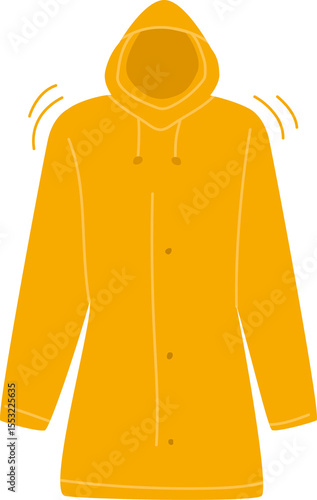 Rain clothes. Doodle art.
