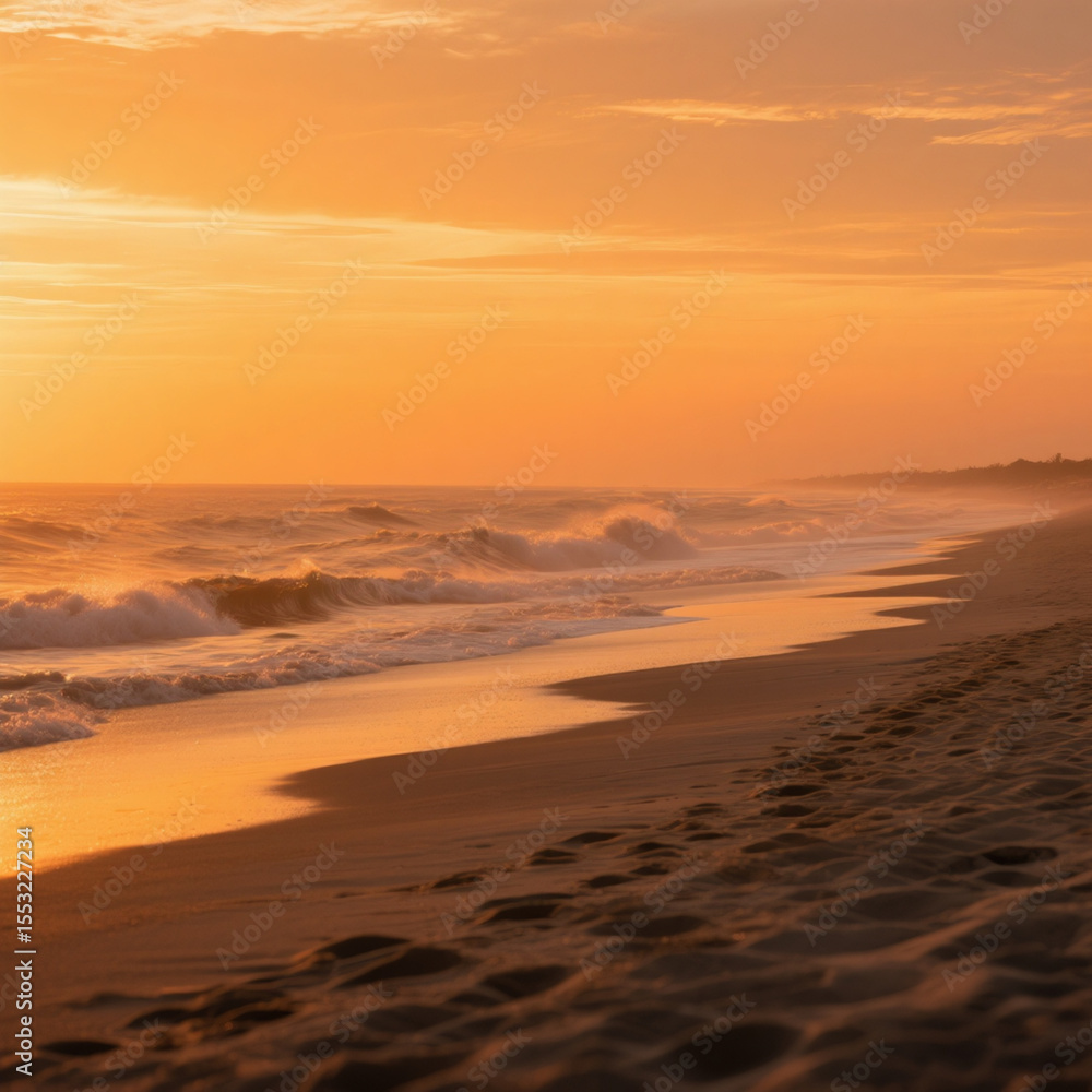 Obraz premium sunset at the beach 0019