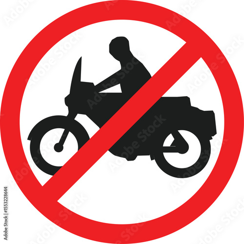 No bike parking sign black and red