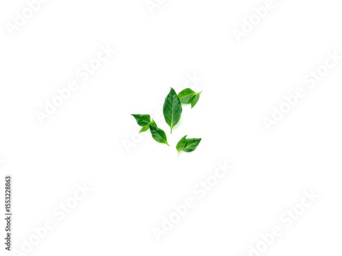 Recycling Leaves Icon on Light Background – Eco-Friendly Concept of Sustainable Production, Eco Plastic, and Green Fuel (AI Generated)