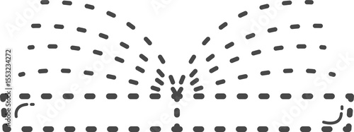 Classroom accessory. Dotted line of book.