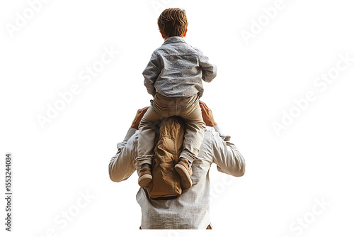 Parents carrying their son high quality realistic image