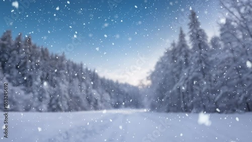 Wallpaper Mural A set of blurred winter backgrounds with snowy fields, frosted trees, and soft sunlight, creating dreamy and atmospheric seasonal scenes. Torontodigital.ca