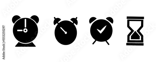 vector illustration of a  alram clock