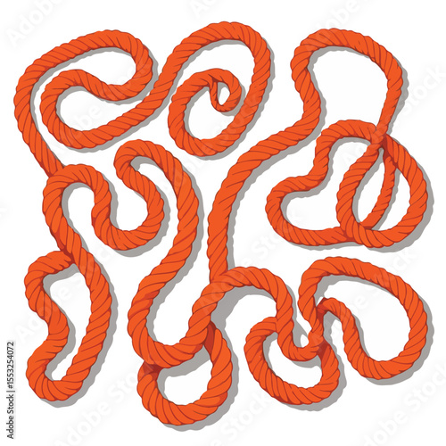 Safety Rope Icon for Rock Climbing