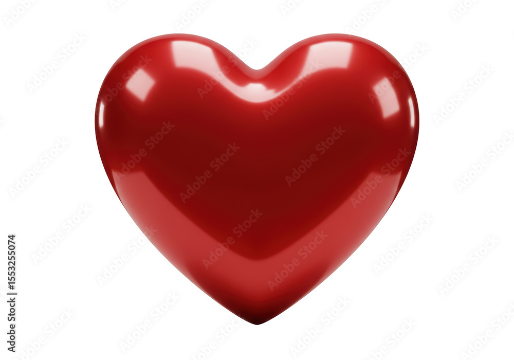 Isolated Glossy Red Heart Symbol Isolated Glossy Red Heart Symbol