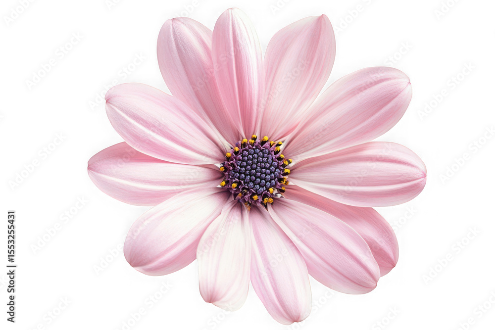 Beautiful pink osteospermum flower close-up photography, floral design element, botanical illustration, isolated on transparent background Beautiful pink osteospermum flower close-up photography, floral design element, botanical illustration, isolated on transparent background