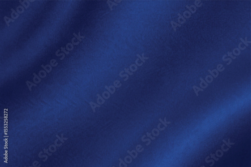 Dark blue, smooth satin fabric texture with a luxurious wave pattern for a soft, abstract background