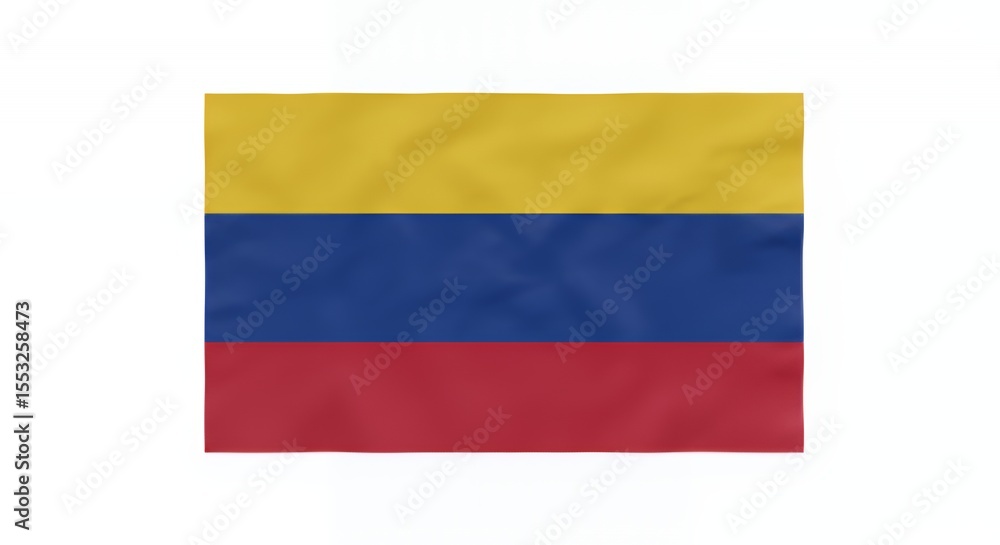 Fototapeta premium Colombia's Vibrant Flag: A Crisp, Detailed Image
