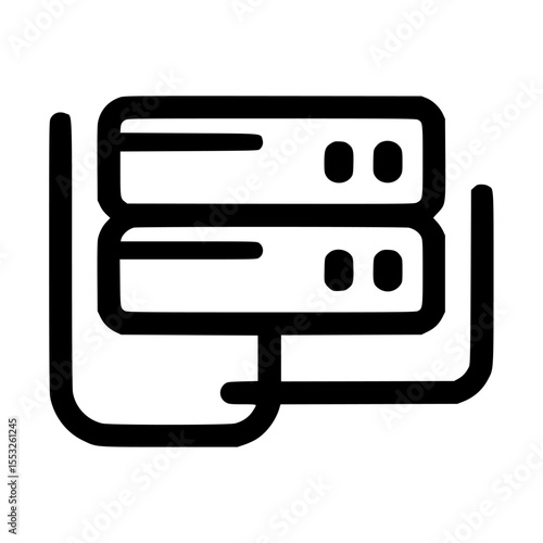 Network server icon depicting data storage and connectivity.