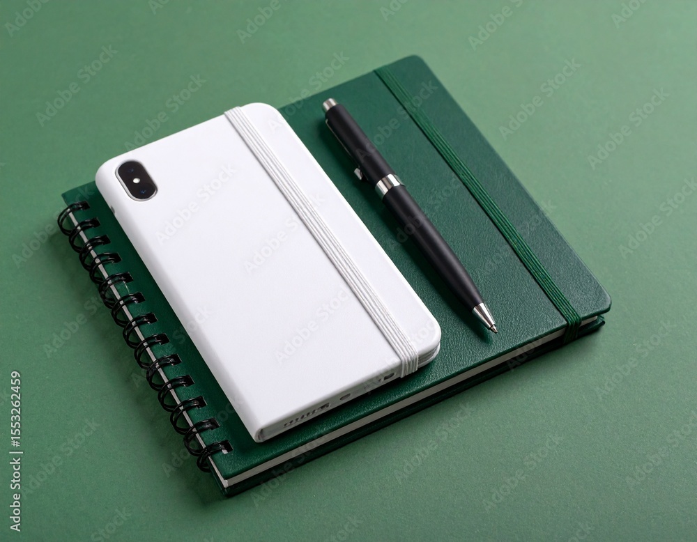 : Minimalist Workspace with Notebook and Pen : Minimalist Workspace with Notebook and Pen