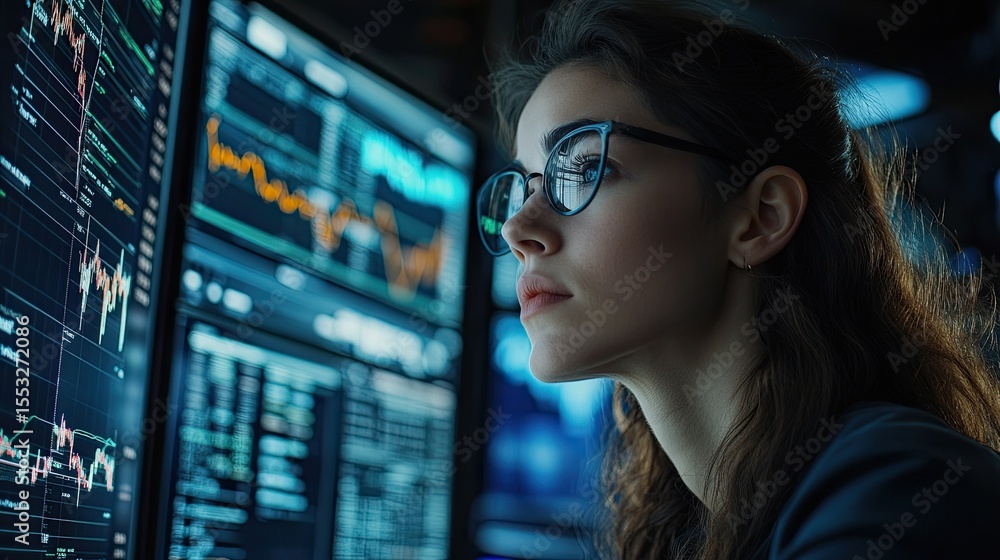 Financial Analytics: Financial analyst using AI and big data to forecast stock market trends and advise clients on investments. Financial Analytics: Financial analyst using AI and big data to forecast stock market trends and advise clients on investments.