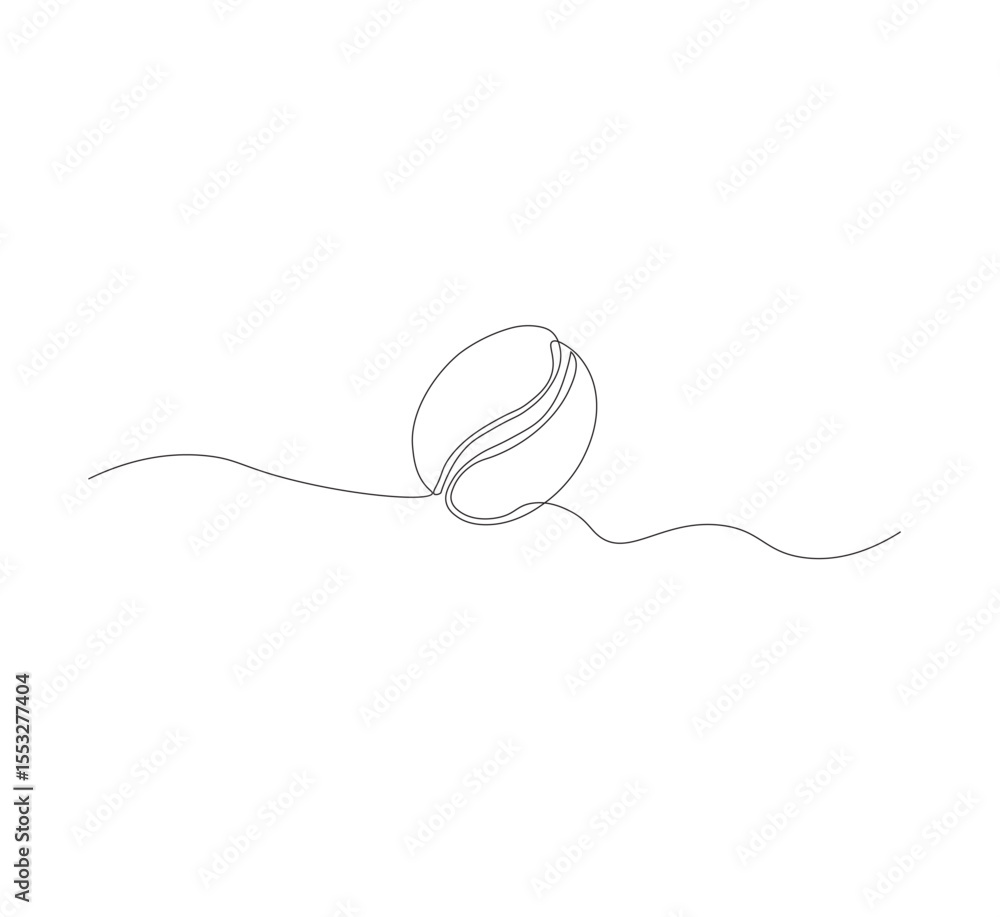 Obraz premium continuous line art of coffee beans. white background,Coffee beans morning cafe hot drink silhouette concept design one sketch outline drawing vector illustration