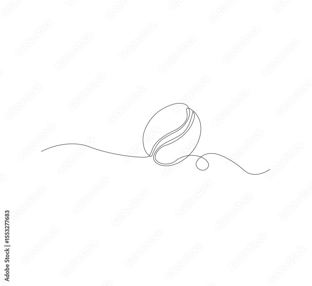 Obraz premium continuous line art of coffee beans. white background,Coffee beans morning cafe hot drink silhouette concept design one sketch outline drawing vector illustration
