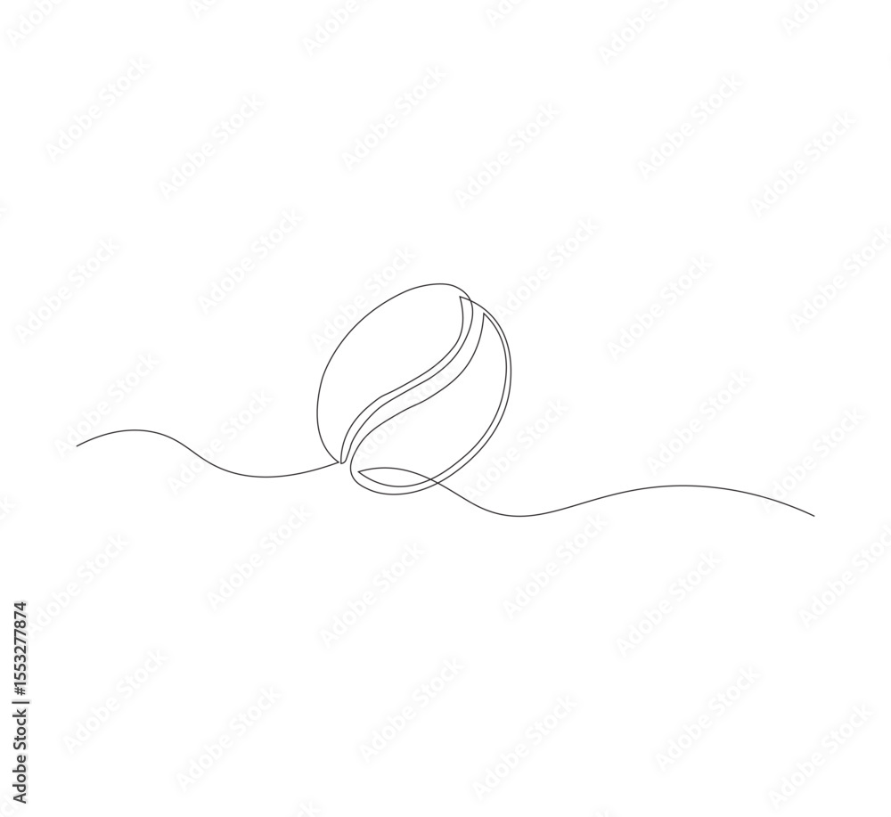Obraz premium continuous line art of coffee beans. white background,Coffee beans morning cafe hot drink silhouette concept design one sketch outline drawing vector illustration