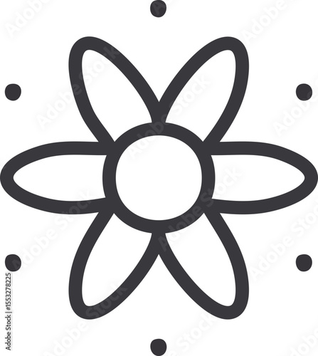 Illustration de rayons solaires linéaires stylisés