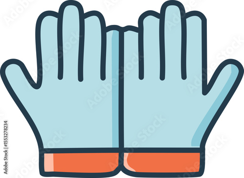 Icône simple de gants de jardin