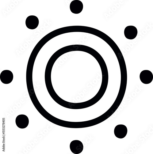 Composition graphique minimaliste en points