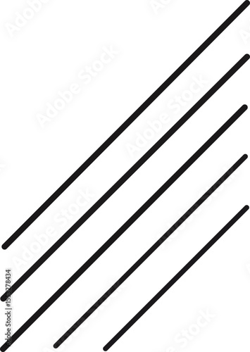 Symbole simple de rayures obliques répétées