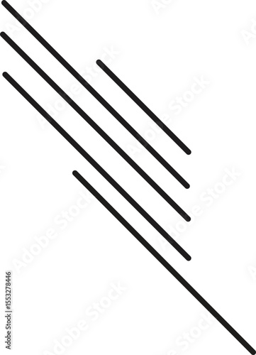 Icône rayures diagonales fines noir et blanc