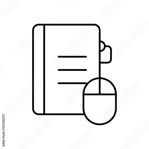 Digital eBook Reader Line Icon