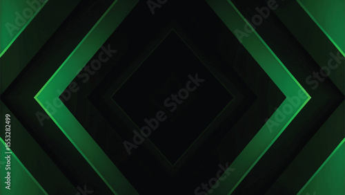 Green abstract background with glowing lines, a futuristic digital design, and a dark, textured pattern
