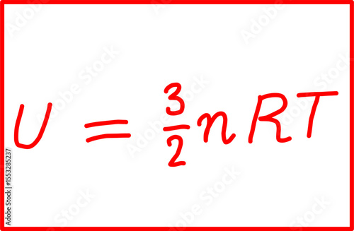 physics formulas for energy in monatomic gases, fluids and thermodynamics